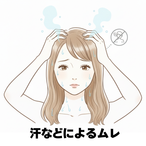 2.汗などによる蒸れ